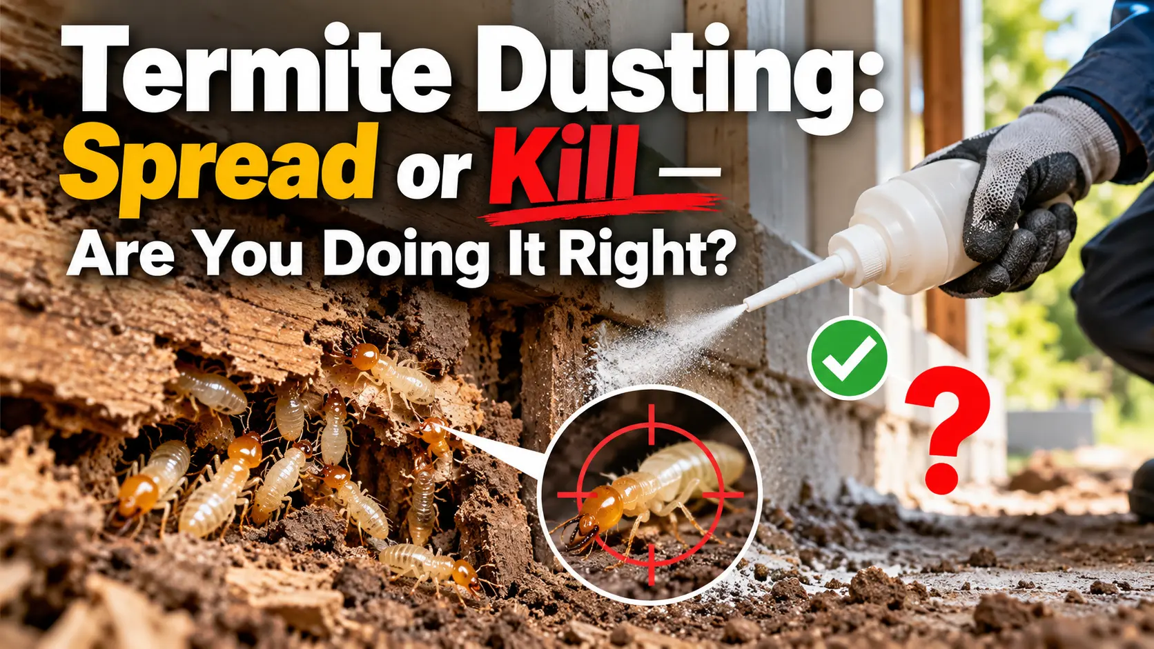 Termite Dusting: Spread or Kill – Are You Doing It Right?